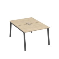 А4 А3 176 ДК (Дуб скандинавский/Антрацит) Рабочая станция на каркасе TRE столы 2х120