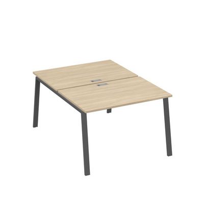 А4 А3 176 ДК (Дуб скандинавский/Антрацит) Рабочая станция на каркасе TRE столы 2х120