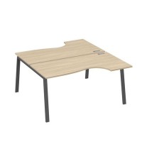 А4 А3 185 ДК (Дуб скандинавский/Антрацит) Рабочая станция опоры TRE столы 2х160 Классика