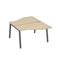 А4 А3 187 ДК (Дуб скандинавский/Антрацит) Рабочая станция опоры TRE со столами Техно 2х140