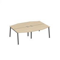 А4 А3 189-2 ДК (Дуб скандинавский/Антрацит) Рабочая станция 4х120 столы Техно каркас TRE