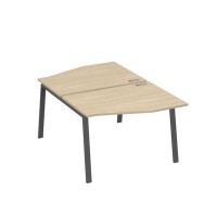 А4 А3 189 ДК (Дуб скандинавский/Антрацит) Рабочая станция каркас TRE столы 2х120 Техно