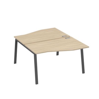 А4 А3 190 ДК (Дуб скандинавский/Антрацит) Рабочая станция каркас TRE столы 2х140 Техно