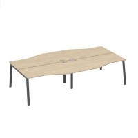 А4 А3 191-2 ДК (Дуб скандинавский/Антрацит) Рабочая станция 4х160 столы Техно каркас TRE