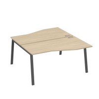 А4 А3 191 ДК (Дуб скандинавский/Антрацит) Рабочая станция каркас TRE столы 2х160 Техно