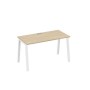 А4 Б3 014 ДК (Дуб скандинавский/Белый) Стол письменный на металлокаркасе TRE