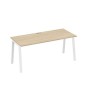 А4 Б3 016 ДК (Дуб скандинавский/Белый) Стол письменный на металлокаркасе TRE
