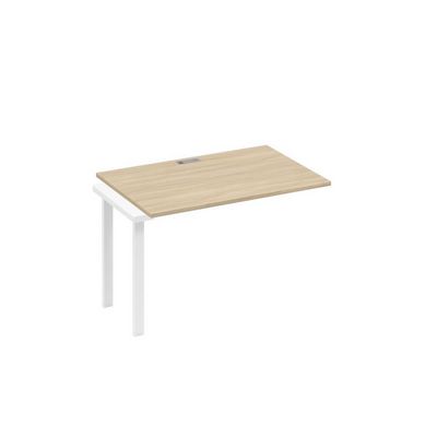 А4 Б3 022-1 ДК (Дуб скандинавский/Белый) Секция стола 100 рабочей станции на каркасе TRE