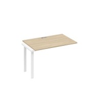 А4 Б3 023-1 ДК (Дуб скандинавский/Белый) Секция стола 120 рабочей станции на каркасе TRE