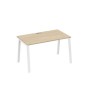 А4 Б3 024 ДК (Дуб скандинавский/Белый) Стол письменный на металлокаркасе TRE