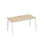А4 Б3 025 ДК (Дуб скандинавский/Белый) Стол письменный на металлокаркасе TRE