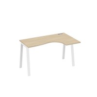 А4 Б3 034 ДК (Дуб скандинавский/Белый) Стол эргономичный правый "Классика" на металлокаркасе TRE