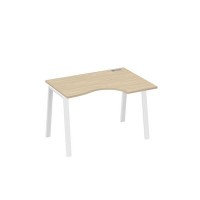 А4 Б3 042 ДК (Дуб скандинавский/Белый) Стол эргономичный правый "Классика" на металлокаркасе TRE