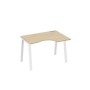 А4 Б3 042 ДК (Дуб скандинавский/Белый) Стол эргономичный правый "Классика" на металлокаркасе TRE