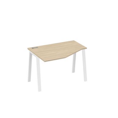 А4 Б3 051 ДК (Дуб скандинавский/Белый) Стол эргономичный левый "Техно" на металлокаркасе TRE
