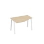 А4 Б3 051 ДК (Дуб скандинавский/Белый) Стол эргономичный левый "Техно" на металлокаркасе TRE