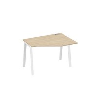 А4 Б3 052 ДК (Дуб скандинавский/Белый) Стол эргономичный правый "Техно" на металлокаркасе TRE