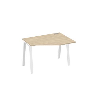 А4 Б3 052 ДК (Дуб скандинавский/Белый) Стол эргономичный правый "Техно" на металлокаркасе TRE