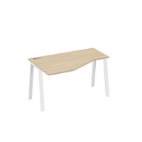 А4 Б3 053 ДК (Дуб скандинавский/Белый) Стол эргономичный левый "Техно" на металлокаркасе TRE