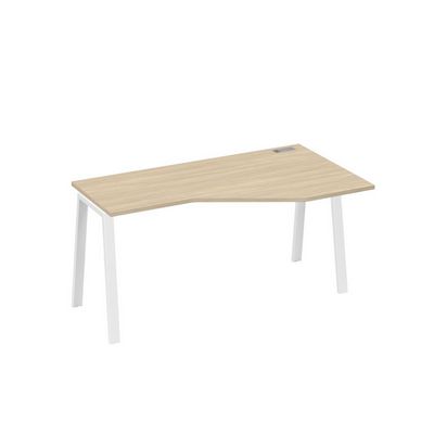 А4 Б3 056 ДК (Дуб скандинавский/Белый) Стол эргономичный правый "Техно" на металлокаркасе TRE