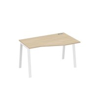 А4 Б3 064 ДК (Дуб скандинавский/Белый) Стол эргономичный правый "Техно" на металлокаркасе TRE