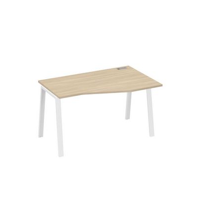 А4 Б3 064 ДК (Дуб скандинавский/Белый) Стол эргономичный правый "Техно" на металлокаркасе TRE