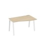 А4 Б3 064 ДК (Дуб скандинавский/Белый) Стол эргономичный правый "Техно" на металлокаркасе TRE