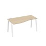 А4 Б3 065 ДК (Дуб скандинавский/Белый) Стол эргономичный левый "Техно" на металлокаркасе TRE