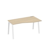 А4 Б3 066 ДК (Дуб скандинавский/Белый) Стол эргономичный правый "Техно" на металлокаркасе TRE