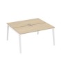 А4 Б3 175 ДК (Дуб скандинавский/Белый) Рабочая станция на каркасе TRE столы 2х160
