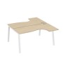 А4 Б3 182 ДК (Дуб скандинавский/Белый) Рабочая станция опоры TRE столы 2х160 Классика