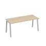А4 С3 016 ДК (Дуб скандинавский/Серый) Стол письменный на металлокаркасе TRE