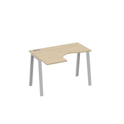 А4 С3 031 ДК (Дуб скандинавский/Серый) Стол эргономичный левый "Классика" на металлокаркасе TRE