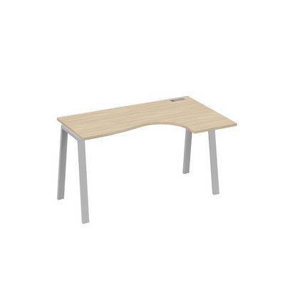 А4 С3 034 ДК (Дуб скандинавский/Серый) Стол эргономичный правый "Классика" на металлокаркасе TRE