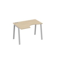 А4 С3 041 ДК (Дуб скандинавский/Серый) Стол эргономичный левый "Классика" на металлокаркасе TRE