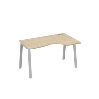 А4 С3 044 ДК (Дуб скандинавский/Серый) Стол эргономичный правый "Классика" на металлокаркасе TRE
