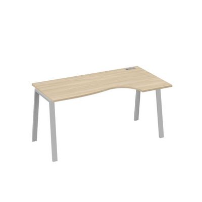 А4 С3 046 ДК (Дуб скандинавский/Серый) Стол эргономичный правый "Классика" на металлокаркасе TRE