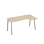 А4 С3 046 ДК (Дуб скандинавский/Серый) Стол эргономичный правый "Классика" на металлокаркасе TRE