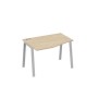 А4 С3 061 ДК (Дуб скандинавский/Серый) Стол эргономичный левый "Техно" на металлокаркасе TRE