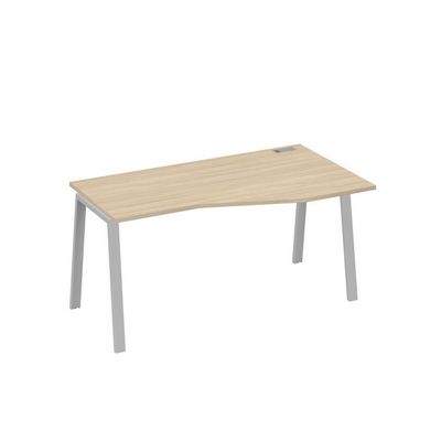 А4 С3 066 ДК (Дуб скандинавский/Серый) Стол эргономичный правый "Техно" на металлокаркасе TRE