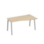 А4 С3 066 ДК (Дуб скандинавский/Серый) Стол эргономичный правый "Техно" на металлокаркасе TRE