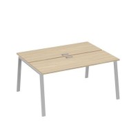 А4 С3 172 ДК (Дуб скандинавский/Серый) Рабочая станция на каркасе TRE столы 2х160