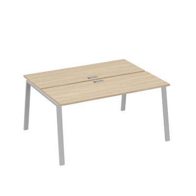 А4 С3 172 ДК (Дуб скандинавский/Серый) Рабочая станция на каркасе TRE столы 2х160