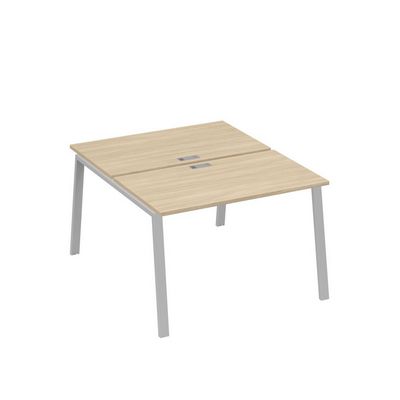 А4 С3 173 ДК (Дуб скандинавский/Серый) Рабочая станция на каркасе TRE столы 2х120