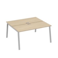 А4 С3 175 ДК (Дуб скандинавский/Серый) Рабочая станция на каркасе TRE столы 2х160