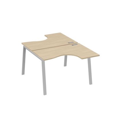 А4 С3 180 ДК (Дуб скандинавский/Серый) Рабочая станция опоры TRE столы 2х120 Классика