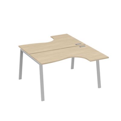 А4 С3 181 ДК (Дуб скандинавский/Серый) Рабочая станция опоры TRE столы 2х140 Классика