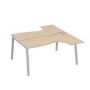 А4 С3 182 ДК (Дуб скандинавский/Серый) Рабочая станция опоры TRE столы 2х160 Классика
