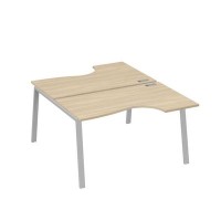 А4 С3 184 ДК (Дуб скандинавский/Серый) Рабочая станция опоры TRE столы 2х140 Классика