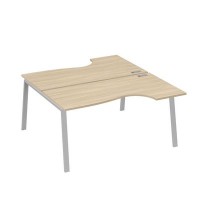 А4 С3 185 ДК (Дуб скандинавский/Серый) Рабочая станция опоры TRE столы 2х160 Классика